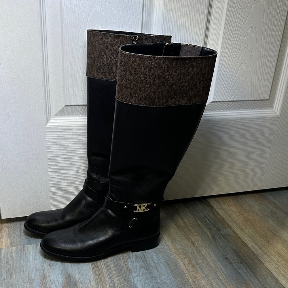 Michael Kors Black and Brown Winter Boots